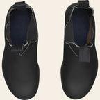 Men's Rugged Treaded Sole Leather Chelsea Boots with Dual Pull Tabs