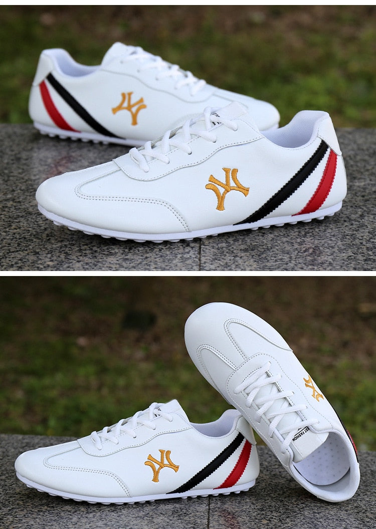Men's Lightweight Lace-Up Trainers with Cushioned Collar
