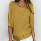 Women's Wide Neck Knit Jumper with Dolman Sleeves