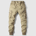 Men's Cargo Joggers with Elasticated Waist and Layered Pockets – Khaki