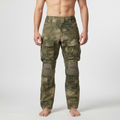 Men's Tactical Cargo Trousers with Knee Pads in Cotton Blend – Army Green A