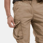 Men's Lightweight Tapered Cargo Joggers with Gathered Cuffs