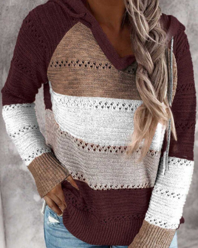 Women's Relaxed Fit Casual Hoodie in Soft Fabric – Burgundy
