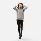 Women's Thick Knit Oversized Roll-Neck Jumper in Wool Blend