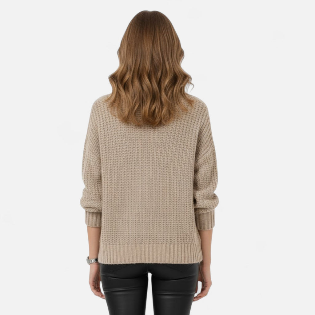 Women's Classic Roll-Neck Wool Blend Jumper