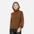 Women's Classic Roll-Neck Wool Blend Jumper