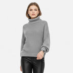 Women's Classic Roll-Neck Wool Blend Jumper