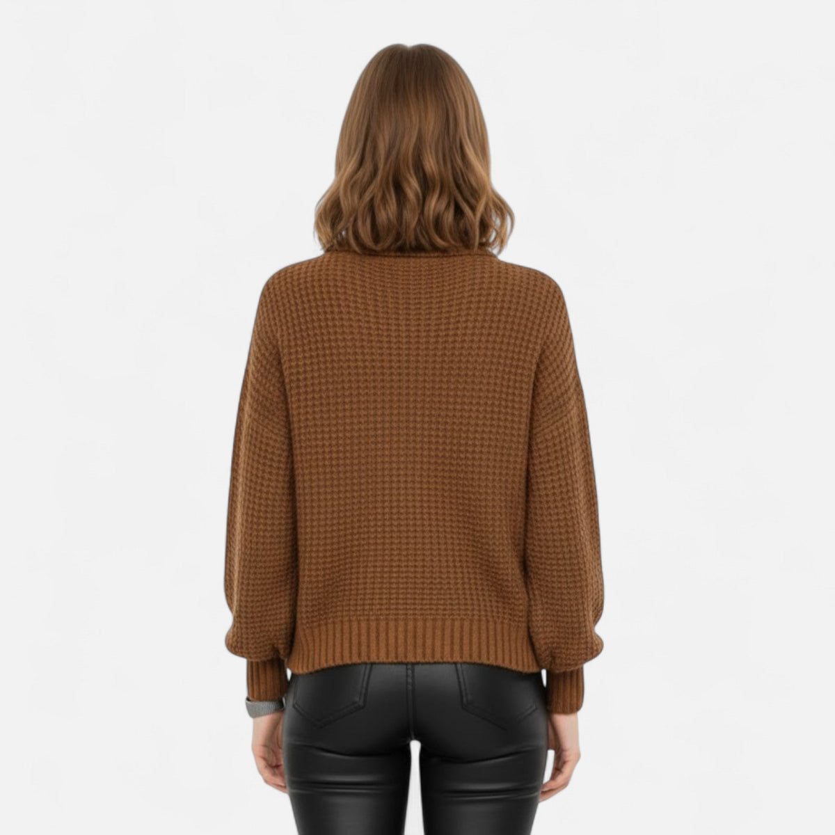 Women's Classic Roll-Neck Wool Blend Jumper