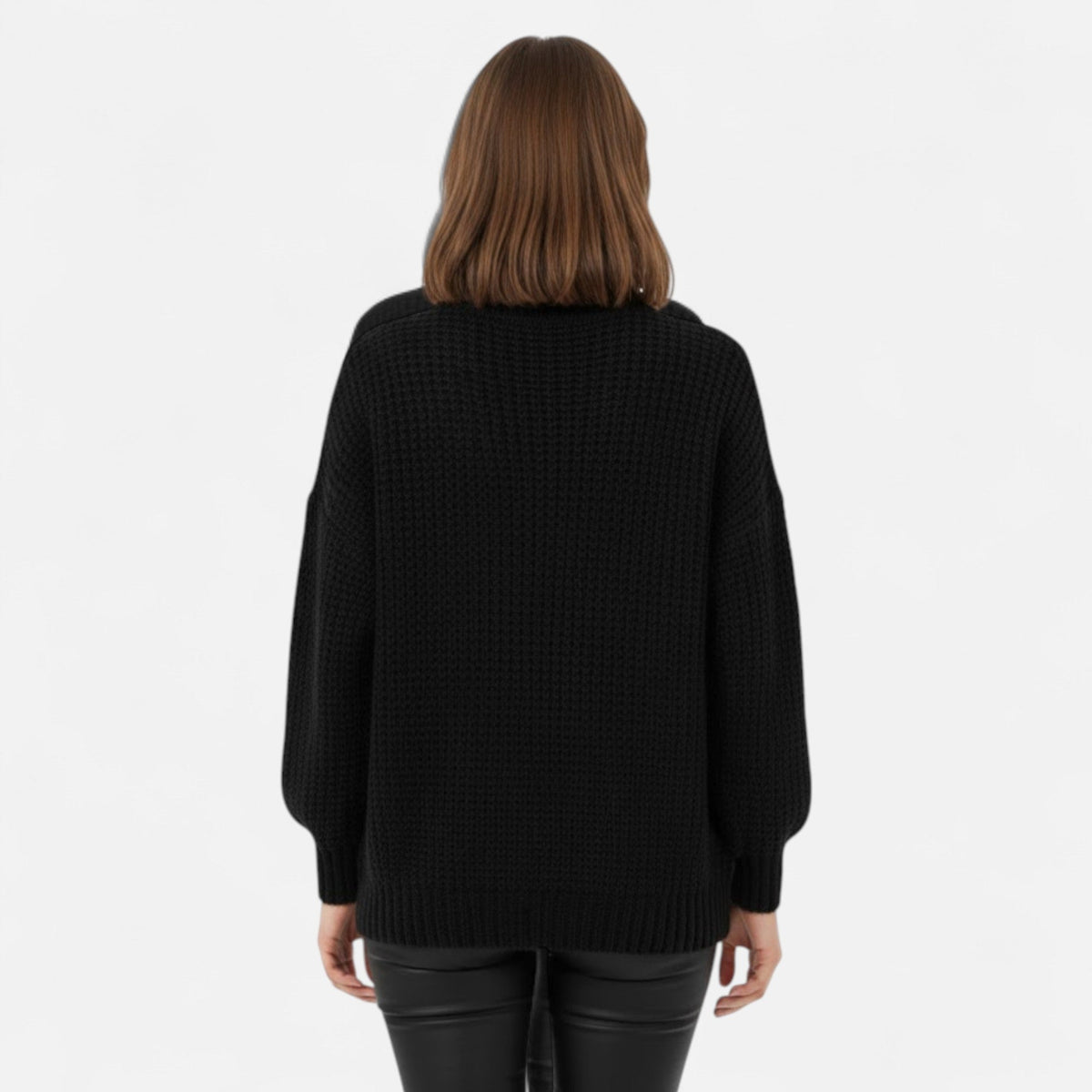 Women's Classic Roll-Neck Wool Blend Jumper