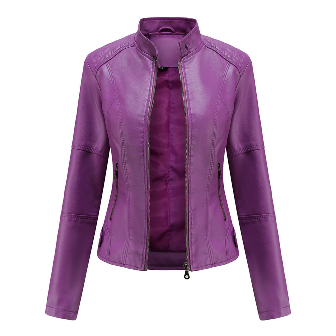 Women's Tailored Jacket Sleek Everyday Silhouette – Violett