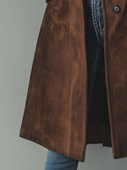 Women's Tailored Double-Breasted Longline Trench Coat