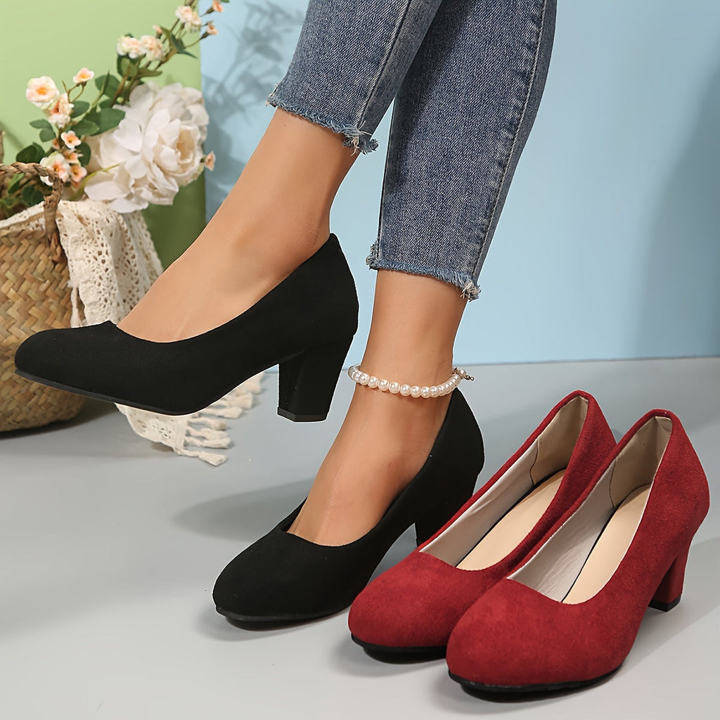 Women's Orthopedic Block Heels with Wide Toe Box