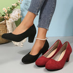 Women's Orthopedic Block Heels with Wide Toe Box