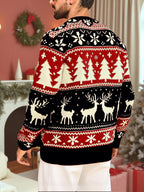 Women's Thick Knit Christmas Jumper with Classic Winter Motifs