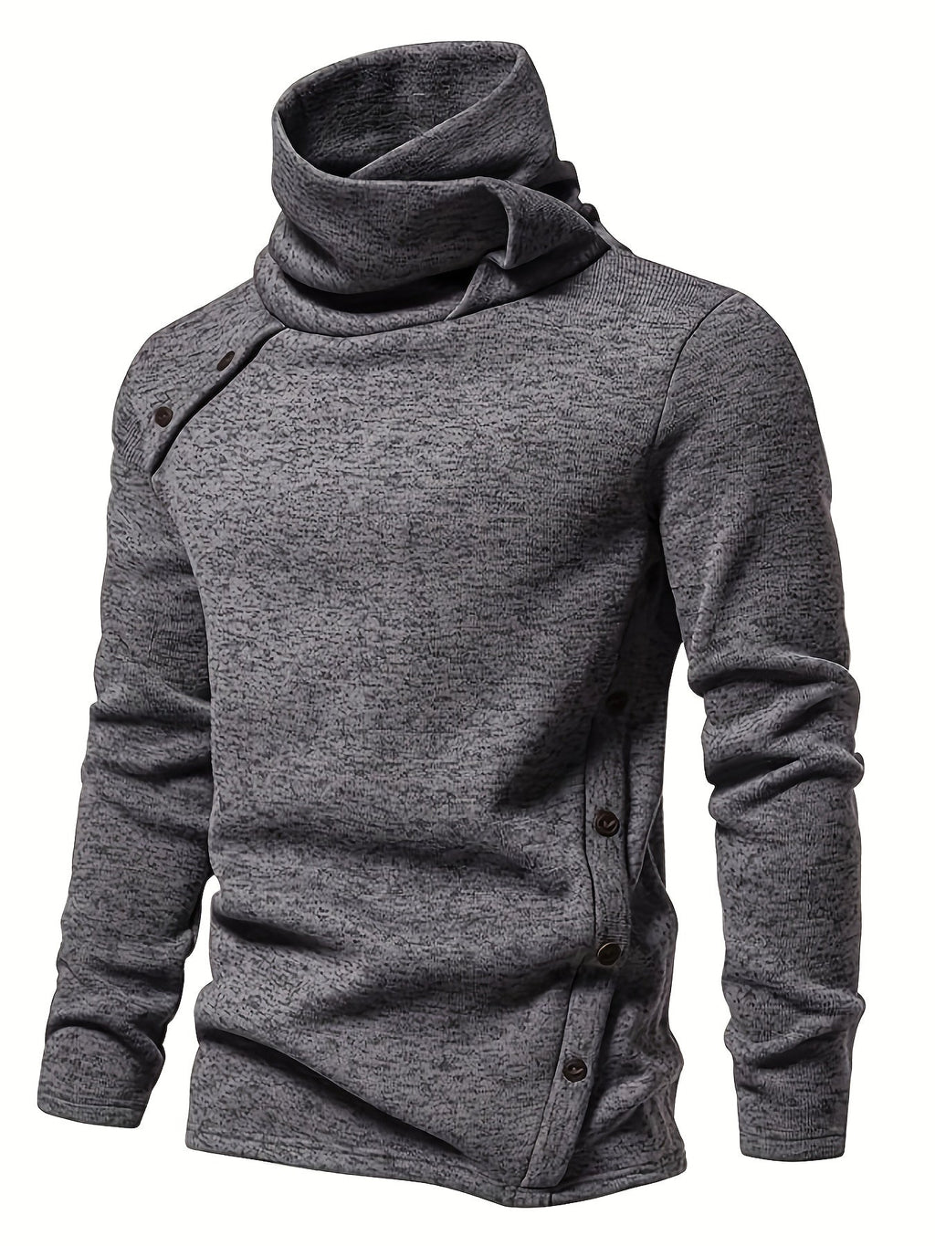 Women's Button Detail Slouch Neck Knit Jumper
