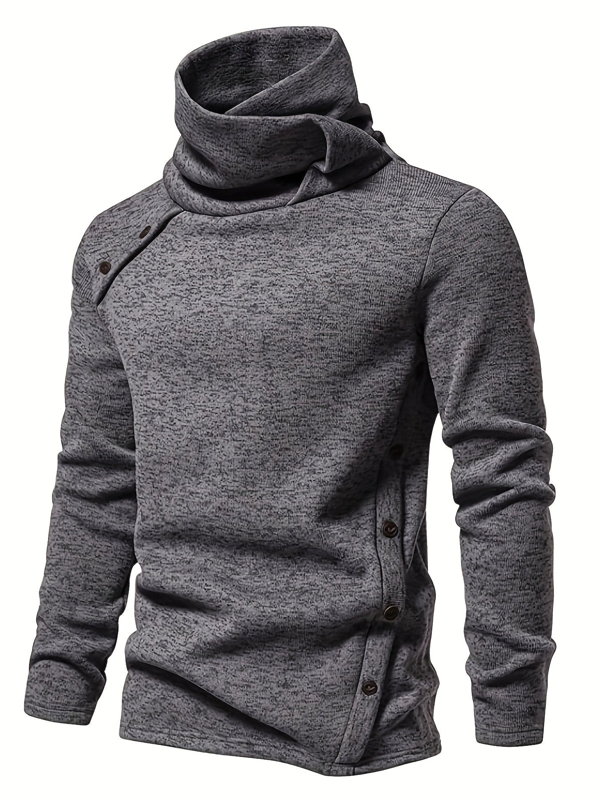 Women's Button Detail Slouch Neck Knit Jumper