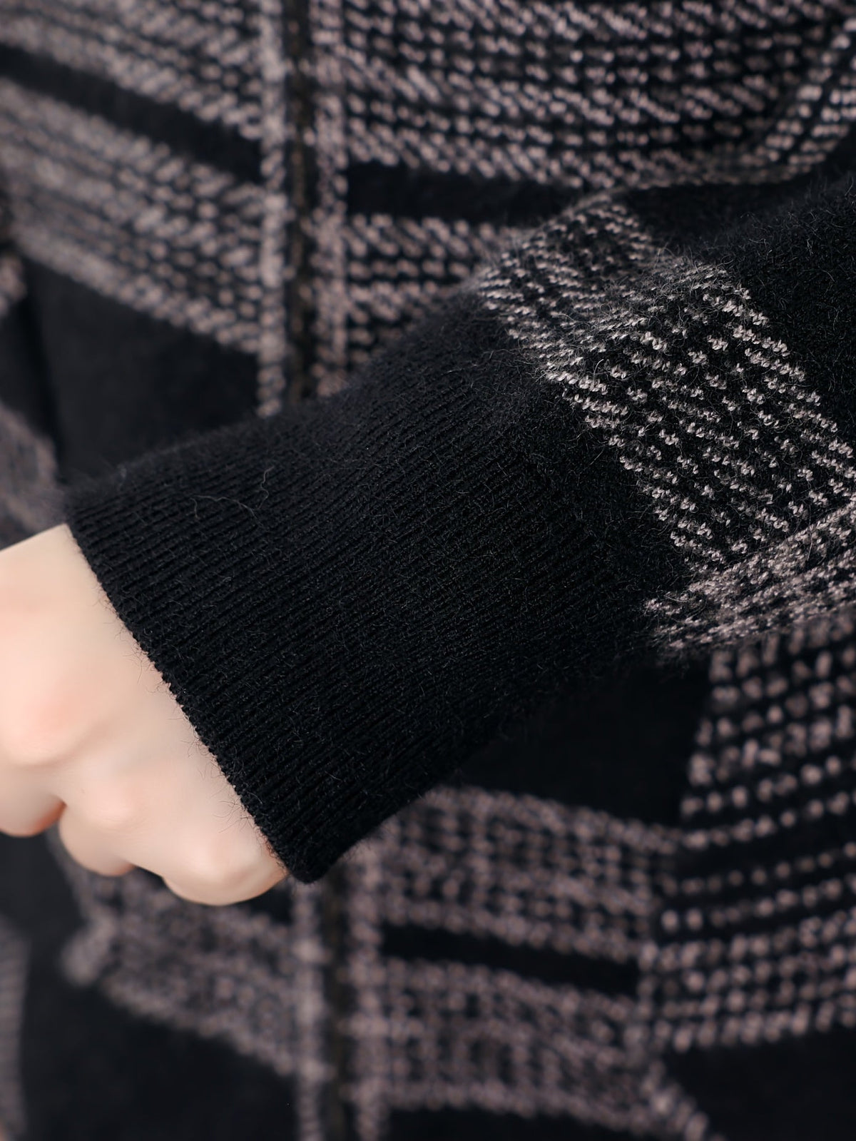 Women's Zip-Through Check Hoodie Jacket
