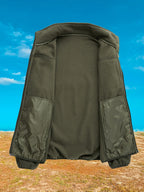 Women's Stand Collar Zip-Pocket Utility Jacket