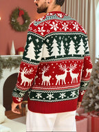 Women's Thick Knit Christmas Jumper with Classic Winter Motifs