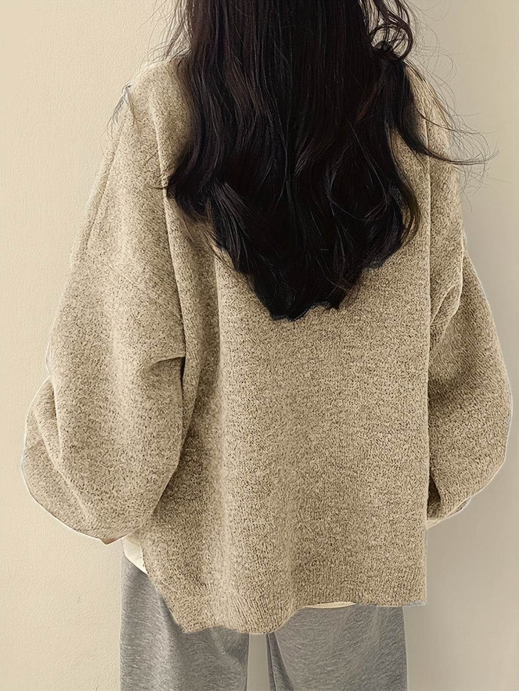 Women's Chunky Warm Round Neck Pullover Jumper