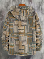 Women's Plush Printed Zip Neck Pullover