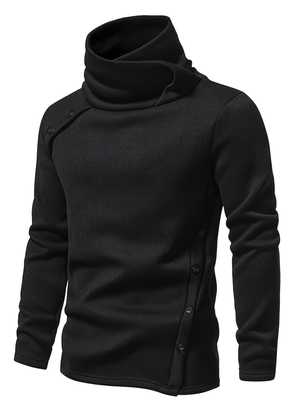 Women's Button Detail Slouch Neck Knit Jumper