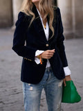 Women's Soft Velvet Blazer for Evenings Out