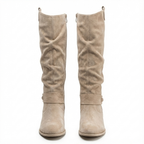 Women's Slouchy Knee-High Boots with Ankle Strap