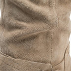 Women's Slouchy Knee-High Boots with Ankle Strap