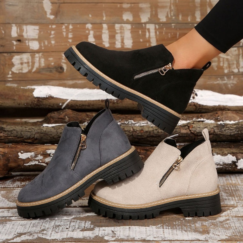 Women's Chunky Lug Sole Platform Ankle Boots