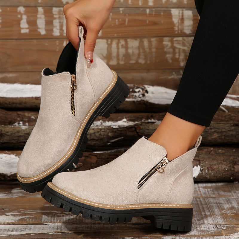 Women's Chunky Lug Sole Platform Ankle Boots