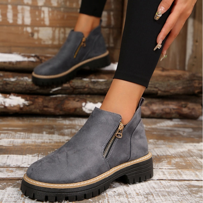 Women's Chunky Lug Sole Platform Ankle Boots