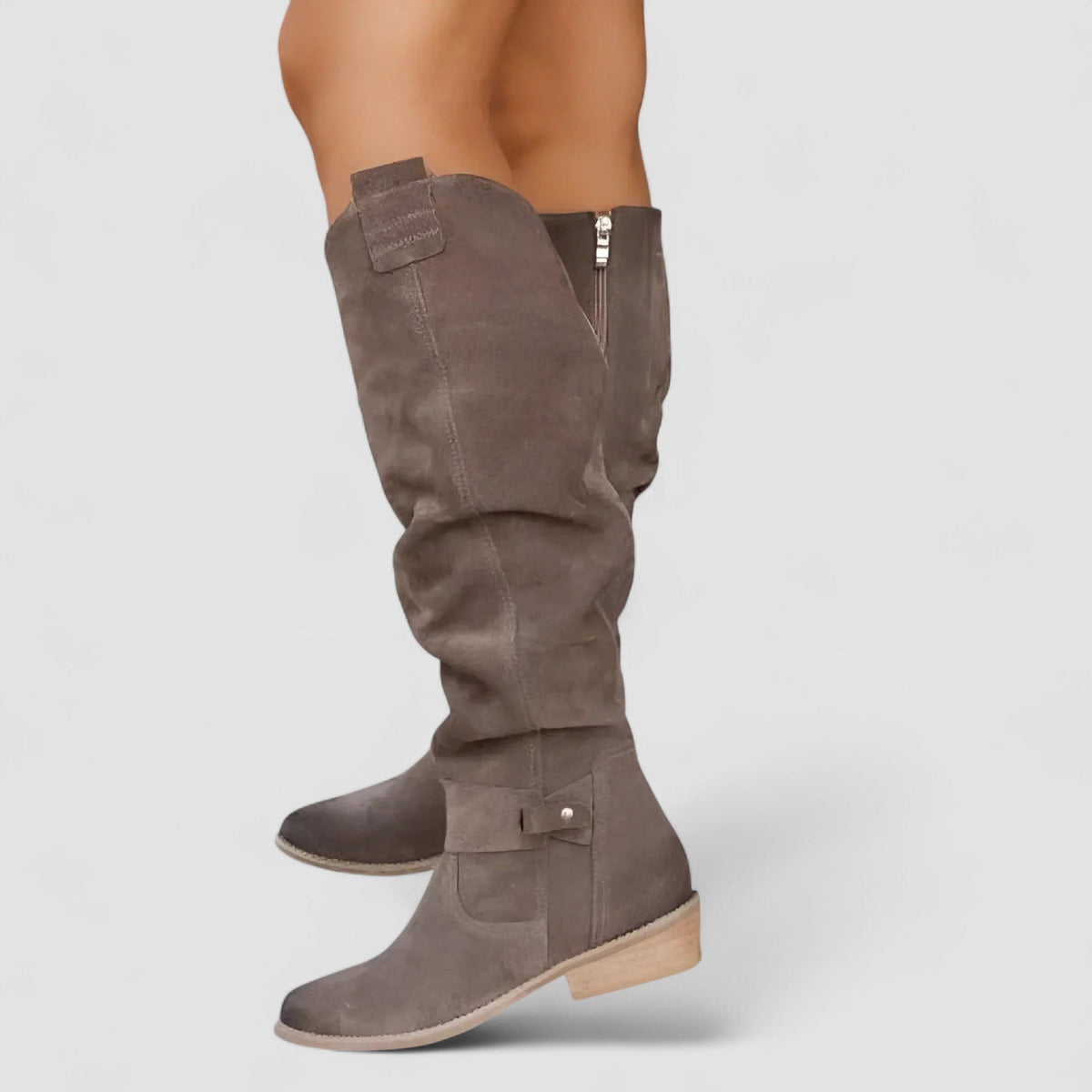 Women's Pointed Toe Slouch Boots with Pull Tab