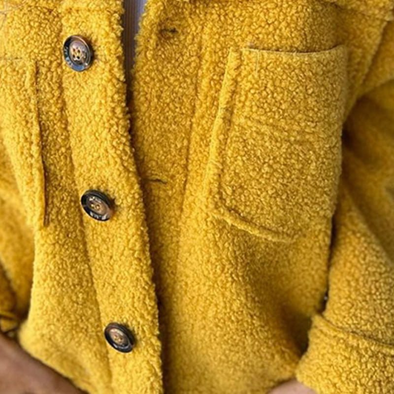 Women's Padded Quilt Button Jacket with Twin Chest Pockets