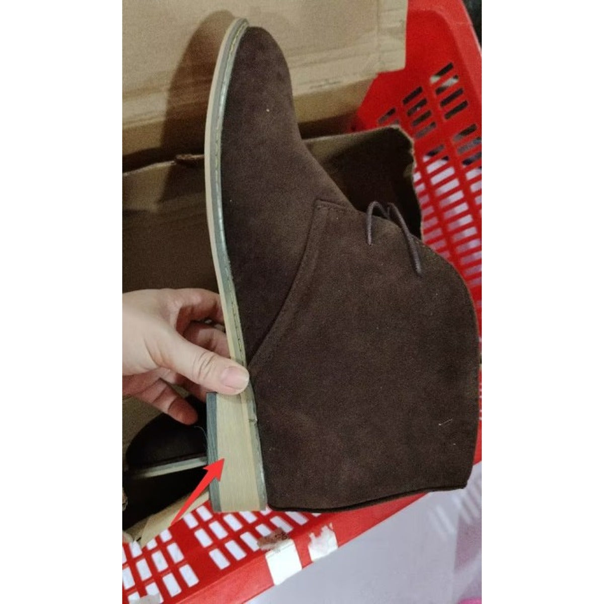 Men's Vintage-Inspired Leather Boots with Robust Sole – Brown Suede