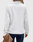 Women's Horizontal Rib Half-Zip Knit Jumper