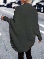 Women's Soft Drape Open Longline Christmas Cardigan