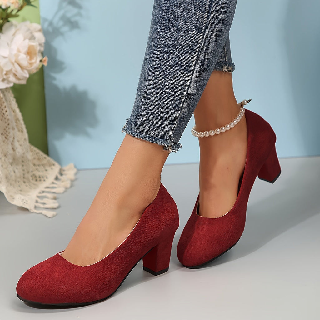Women's Orthopedic Block Heels with Wide Toe Box
