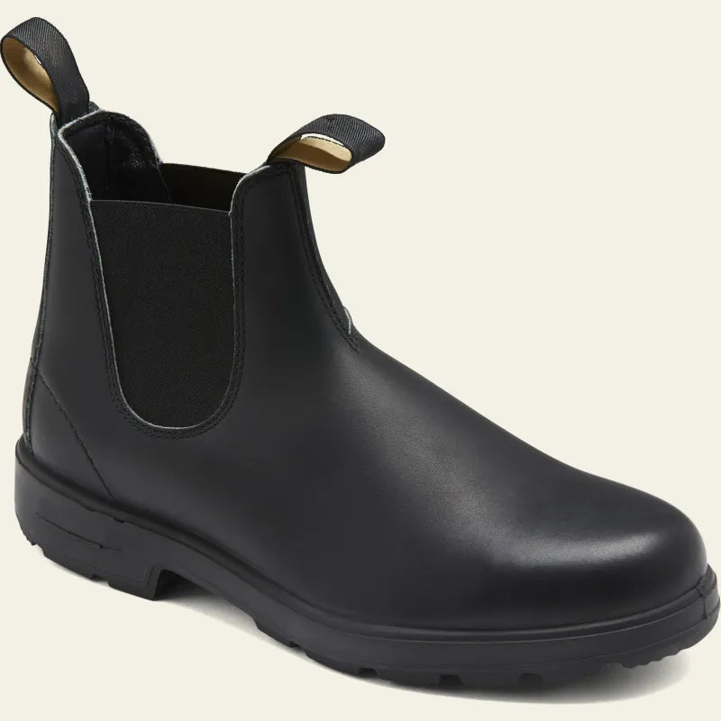 Men's Vegan Leather Chelsea Boots with Waterproof Finish – Black