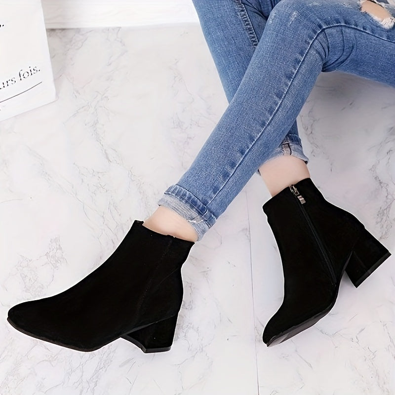 Women's Chelsea Ankle Boots with Low Block Heel