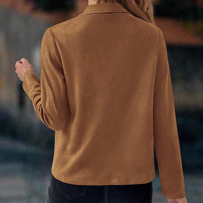 Women's Cascade Collar Lightweight Jacket with Zip Pockets
