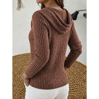 Women's Soft Draped Neck Rib Knit Jumper