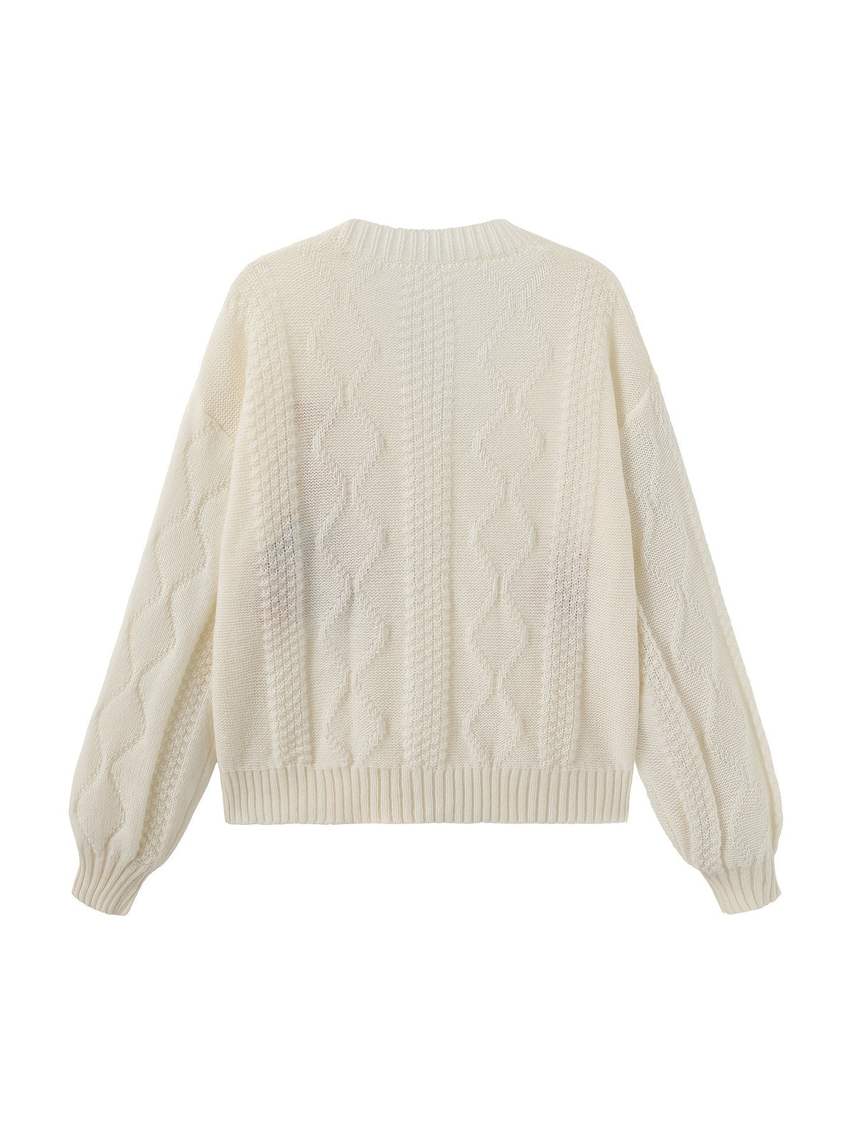 Women's Embroidered Flower Knit Cardigan with Pockets