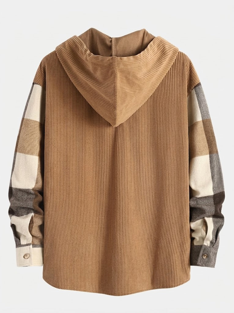 Men's Hooded Flannel Shirt and Cord Trousers Co-ord
