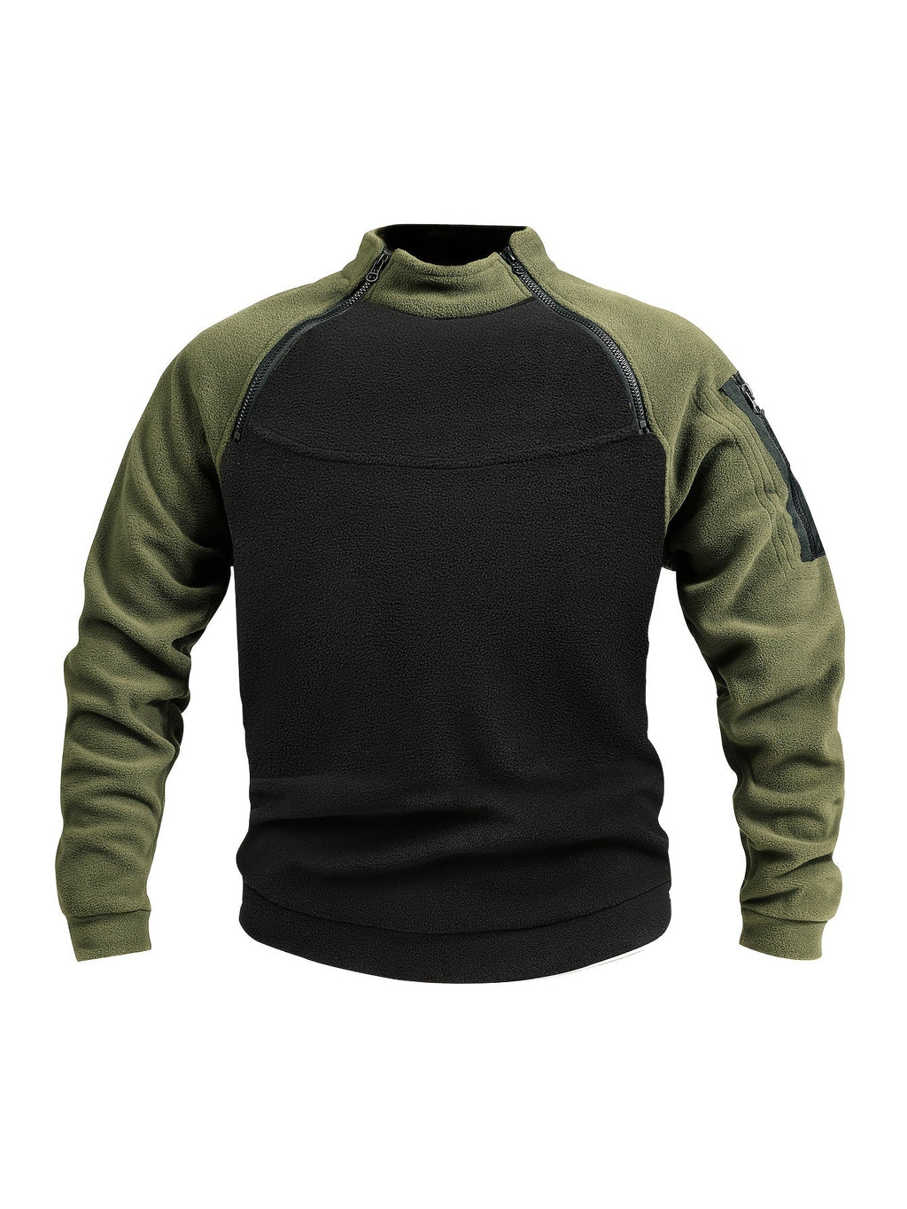 Women's Mock Neck Pullover with Zip Trim