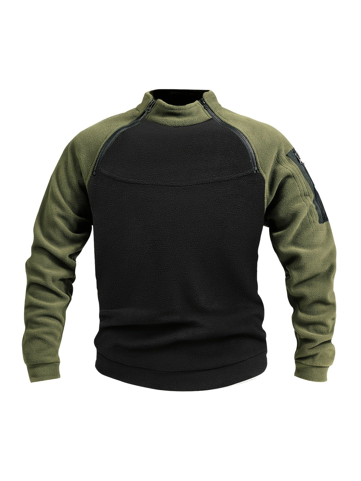 Women's Mock Neck Pullover with Zip Trim