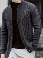 Women's Classic Cable-Knit Buttoned Cardigan