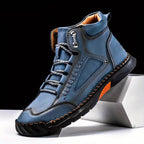 Men's Lace-Up Outdoor Ankle Boots with Hand-Stitched Detail