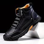 Men's Lace-Up Outdoor Ankle Boots with Hand-Stitched Detail