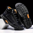 Men's Lace-Up Outdoor Ankle Boots with Hand-Stitched Detail